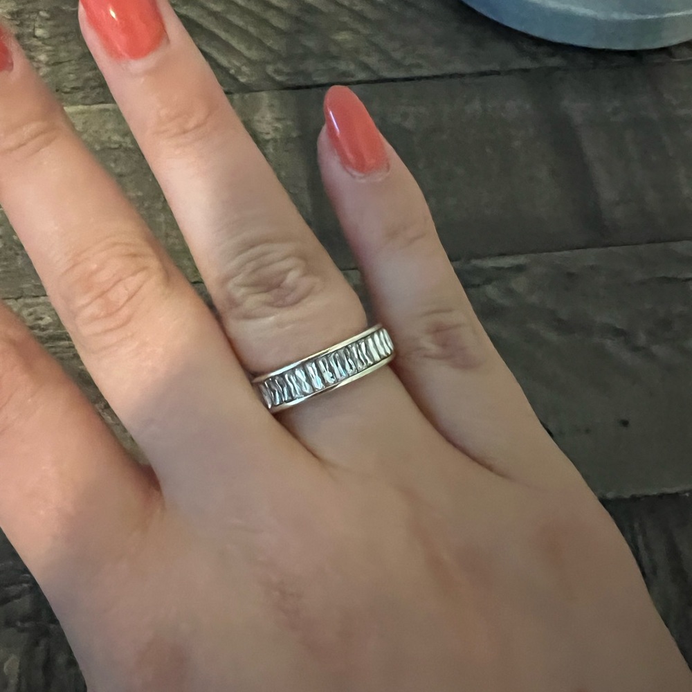 Kendra Scott Jack gold band ring in white crystal
